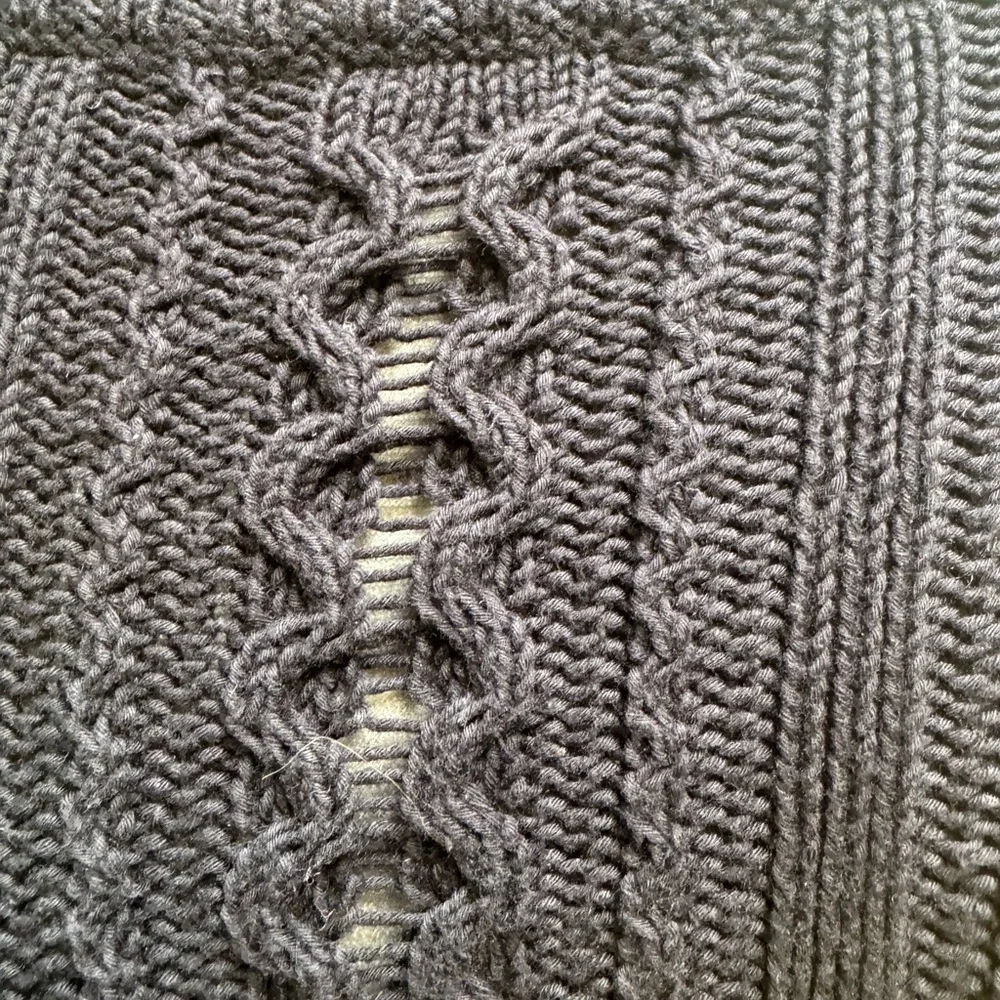 J. Crew Navy Cable Knit Boatneck Sweater with Shoulder Zipper Detail